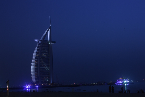 The Burj Al Arab at Blue Hour.